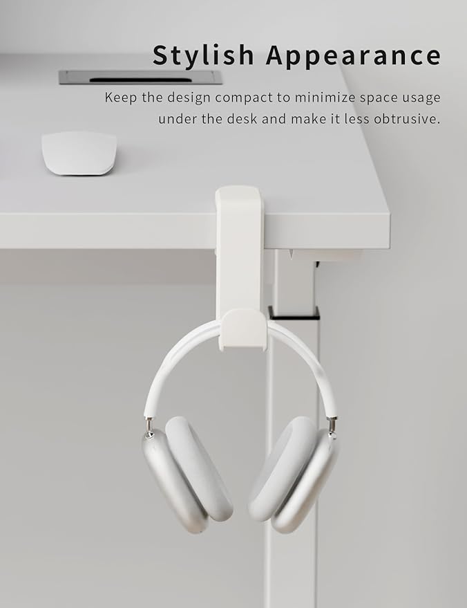 Headphone Hook Under Desk Holder 360-Degree Adjustable Rotation, easy spring - Image 6