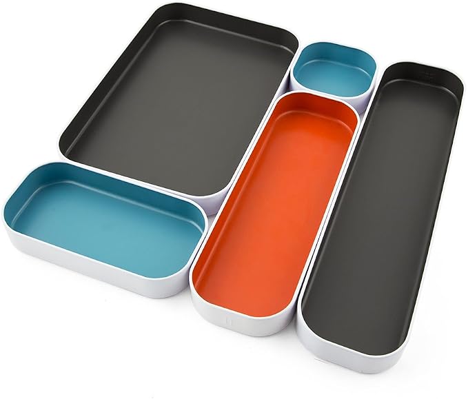Three by Three Seattle 5 Piece Metal Organizer Tray Set by ThreebyThreeSeattle