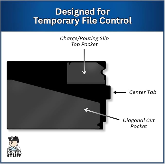 Doctor Stuff - Center Tab Vinyl Out Guides, Diagonal Cut Front Pocket, Top - Image 4