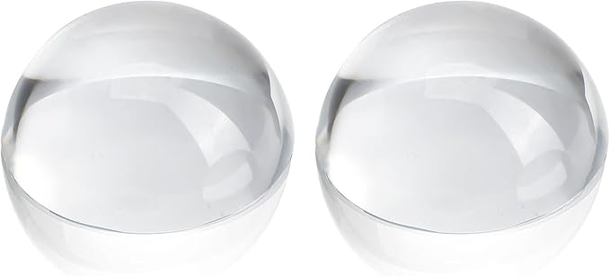 2Pcs 3.1inch Crystal Dome Magnifying Paperweight, Paper Weights by QFkris