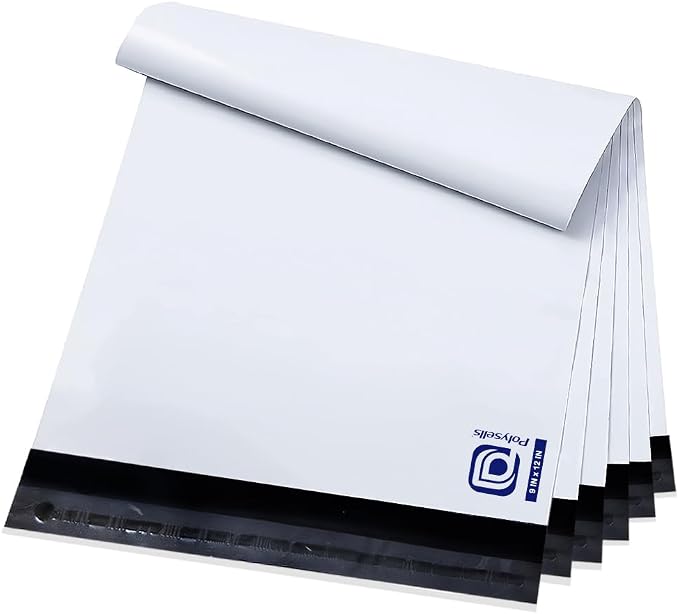 POLYSELLS 100 pack 9x12 Inch Poly Mailers Shipping Envelopes, Strong Adhesive by POLYSELLS