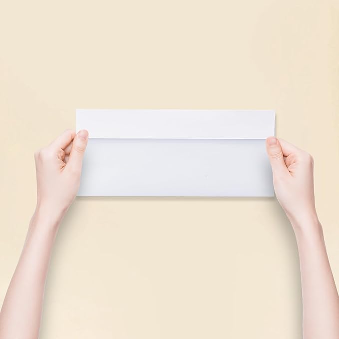 Yeplan 100PCS #10 Envelopes Letter Size Self Seal Business Envelopes No Window - Image 7