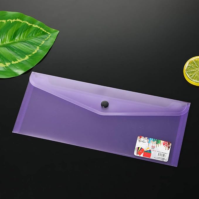 6Pcs Plastic File Folder Envelopes Document Organizer - Image 8