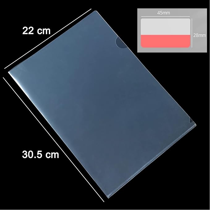 200 Pack Document Clear Plastic Folder Copy Safe Project Pocket L-Type US - Image 5