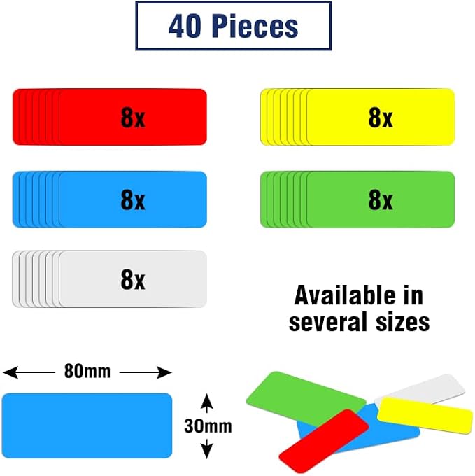 Dry Erase Magnetic Labels 3.1x1.2 Inch, Reusable Magnetic Labels - Image 9