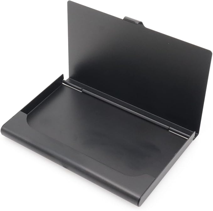 2-Pack Black Aluminum Business Card Holder Slim Flip Pocket Case | aluminum - Image 9