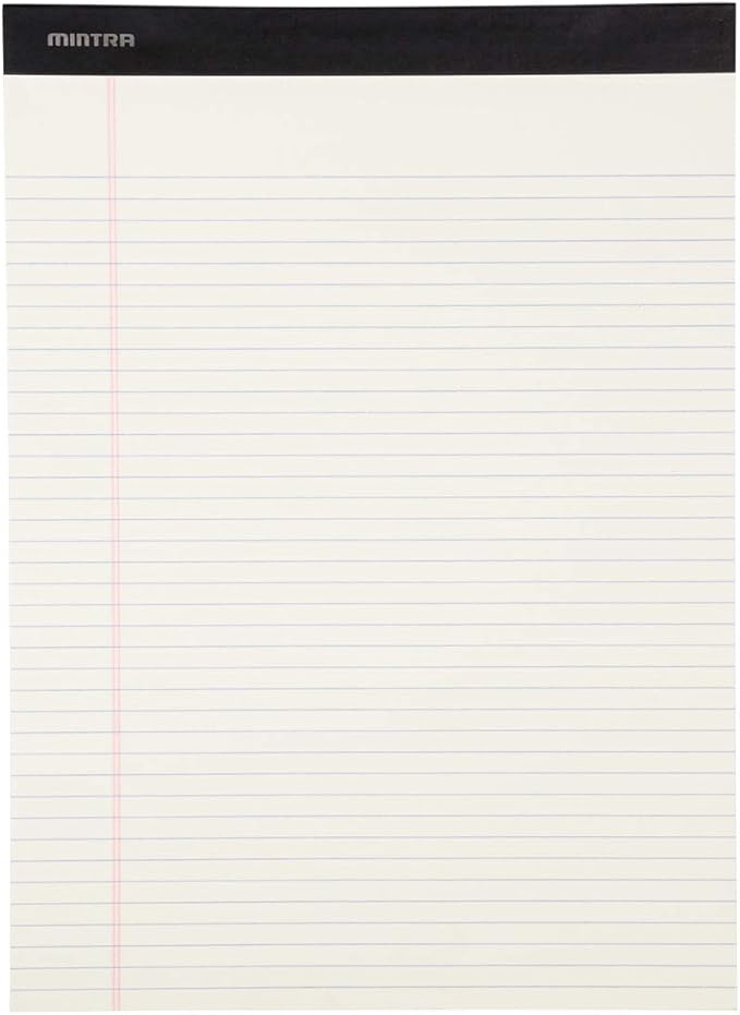 Mintra Office Legal Pads, ((Basic 6pk - (Pastel Version #2), 8.5in x 11in, Narrow Ruled))-DeskLoop Office