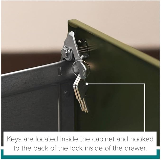 Pemberly Row 3 Drawer Modern Metal Vertical File Cabinet with Lock in Silver-DeskLoop Office