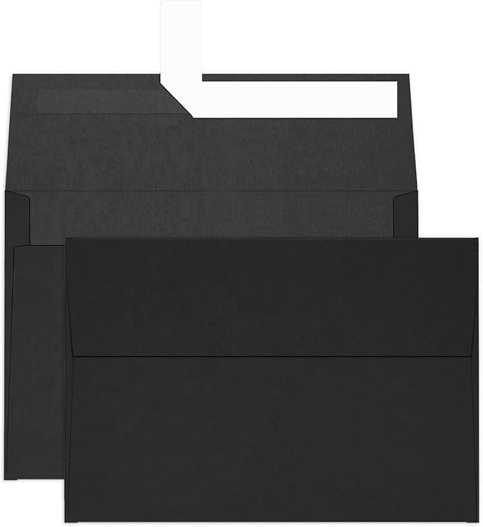 100 Pack A4 Black Envelopes 4x6 Self Seal, Goefun 120 GSM Printable 4.25 x 6.25 by Goefun