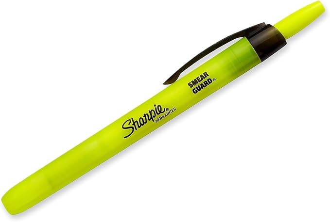 SHARPIE 1740822 Accent Retractable Highlighter, Chisel Tip, Fluorescent Yellow - Image 3