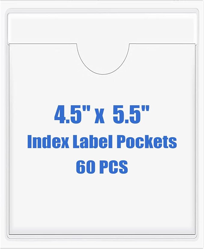Origin-Joy 60 PCS Self Adhesive Index Card Pockets by Origin-Joy