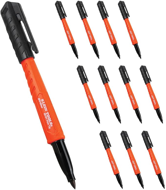 Klein Tools 8610112 Skribes Fine Tip Permanent Markers, Professional-Grade Ink by KleinTools