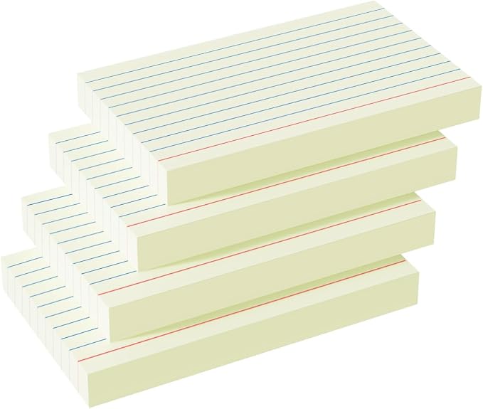 YIZUUN Cream Index Cards 3x5, 200 Pack, Ruled Index Cards, Flash Cards - Image 3