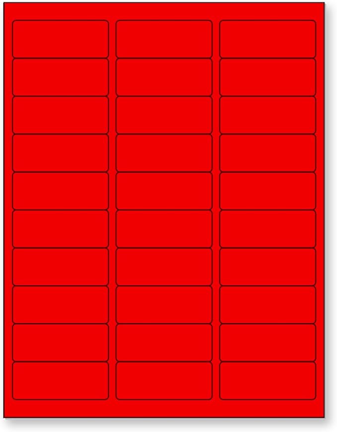 NextDayLabels - 8-1/2 x 11 Neon Color High Light Fluorescent Labels by NextDayLabels