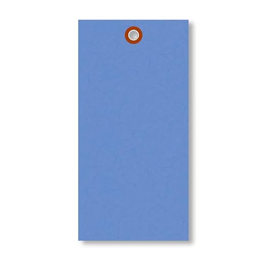 SmartSign 6.25 x 3.125 inch “Blue” Blank Tyvek Shipping Tags - Image 5