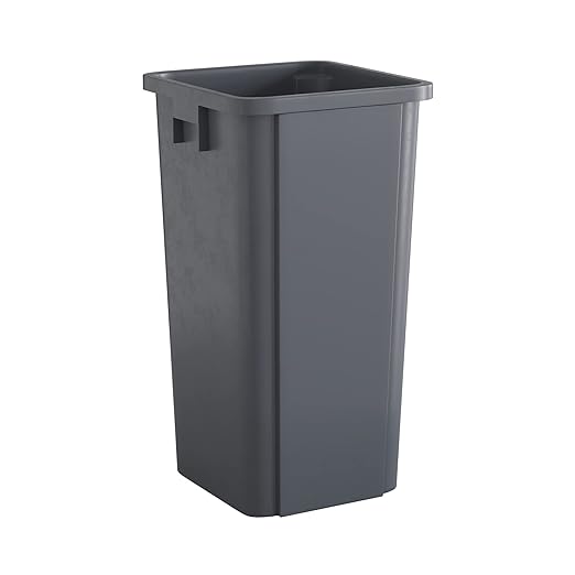 23 Gallon Grey Square Commercial Trash Can-DeskLoop Office