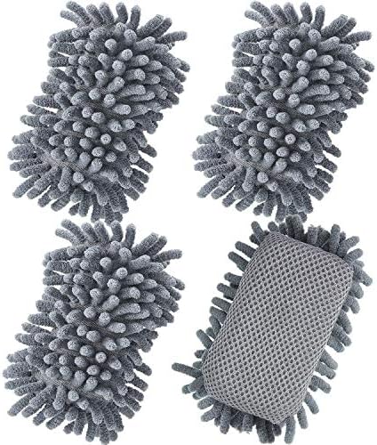 Zonon 4 Pieces Dry Erase Eraser Microfiber Shag Washable Whiteboard Eraser by Zonon