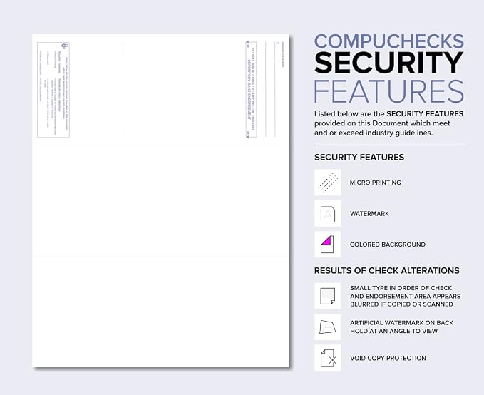 Compuchecks Gold Diamond Blank Check Paper - Image 2