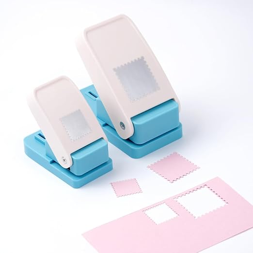 BAOFALI 2Pcs/Set Stamp Puncher 1inch &1.5inch Square Postage Stamp Punch |Stamp - Image 3