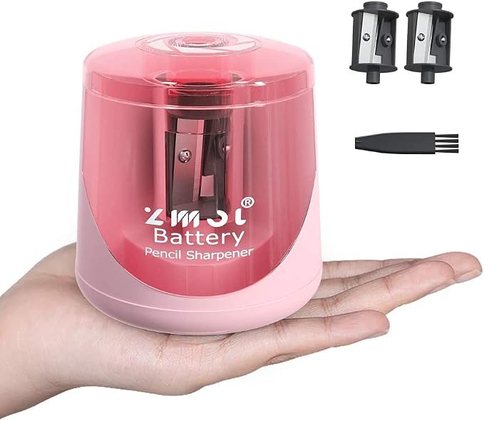 ZMOL Battery Powered Electric Pencil Sharpener, Small Battery Operated Pencil by ZMOL