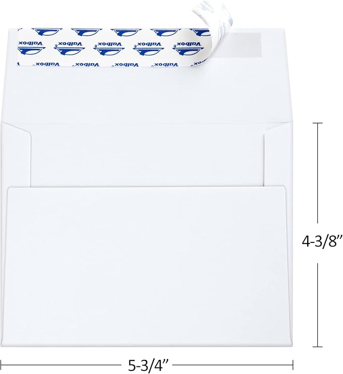 ValBox A2 Invitation Envelopes 4.375x5.75" White Envelopes Self Seal - Image 2