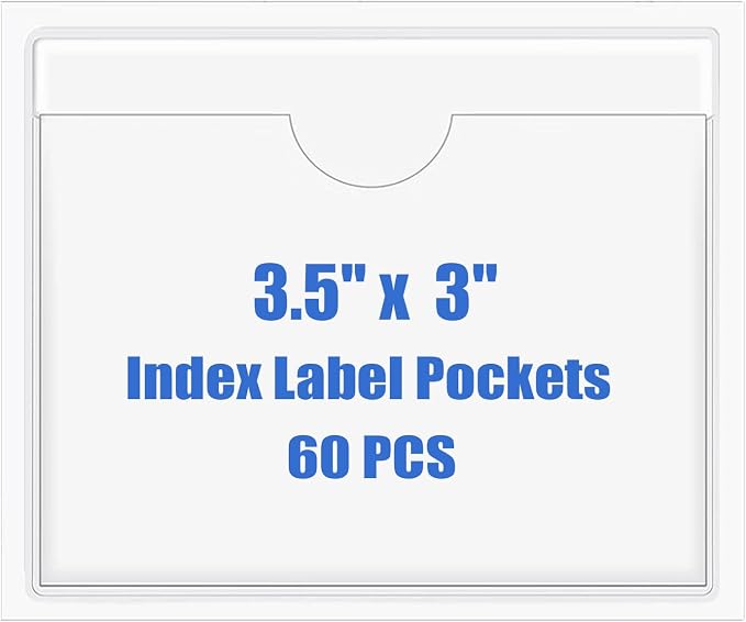 Origin-Joy 60 PCS Self Adhesive Index Card Pockets by Origin-Joy