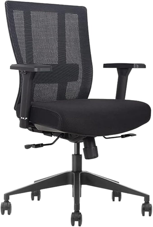 Bitchair Ergonomic Mesh Conference Room Chair - Adj Lumbar Support Computer Desk Chair with Height Adjustable Arms - Seat Depth Adjustable Home Office Chair - (Black) (Pack of 1)-DeskLoop Office