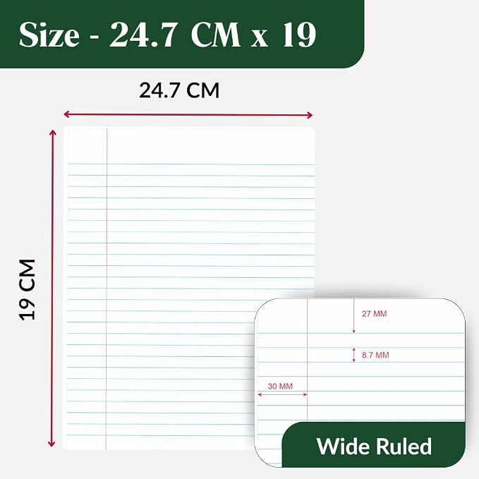 Composition Notebooks Pack of 48 Wide Ruled 200 Pages 9.75"x7.5" Back to School - Image 2