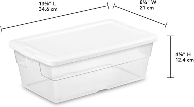 Sterilite 36-Pack 6 Quart Storage Box, Stackable Clear Plastic Bins - Image 3