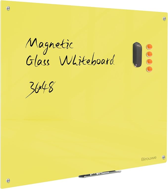 Magnetic Glass Dry Erase Board by Unknown