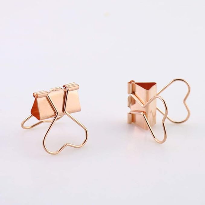 Rose Gold Metal Binder Clips - Image 3