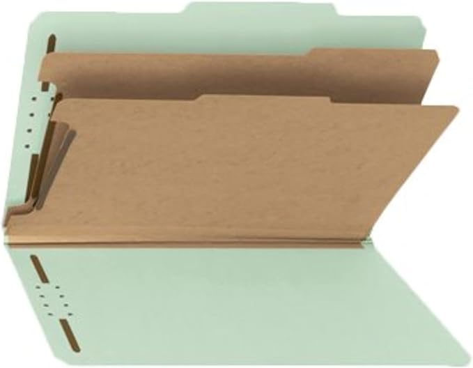 Smead 100% Recycled Pressboard Classification File Folder, 2 Dividers, Legal - Image 8