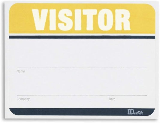 Visitor Name Badge Stickers by IDCardPros