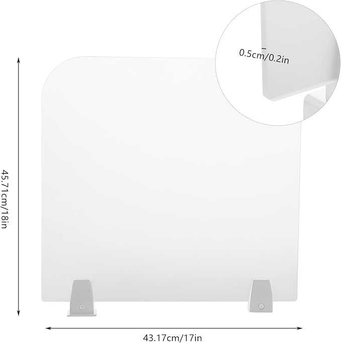 Desk Divider, Acrylic Desk Privacy Panels, Privacy Desk Screen, Frosted Acrylic - Image 3
