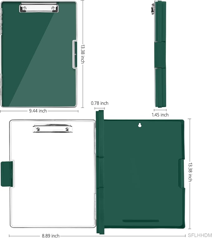 SFLHHDM Clipboard with Storage, Heavy Duty Clip Boards 8.5x11 with 2 Storage - Image 2