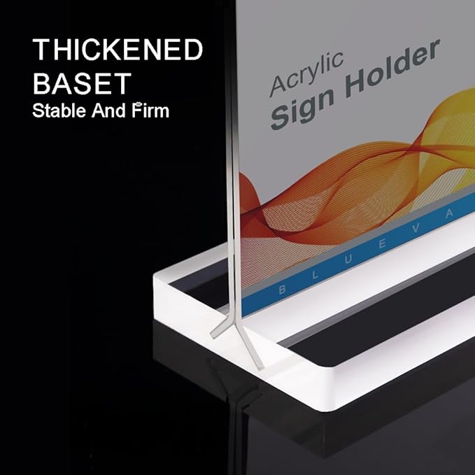 BlueValley Clear Plastic Flyer Sign Holder 8.5 x 11 Standing, Double Sided - Image 5
