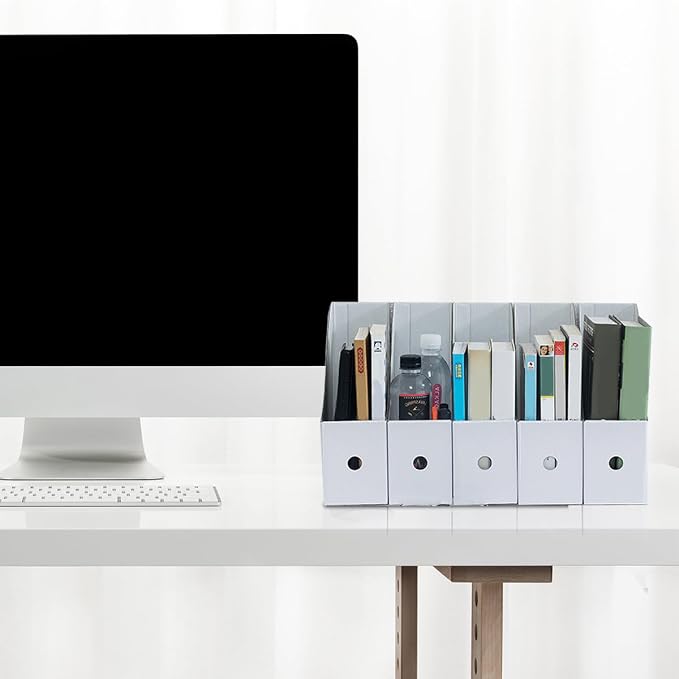 24 Pcs Cardboard Magazine File Holders Organizer Box Magazine Holder Sturdy - Image 4