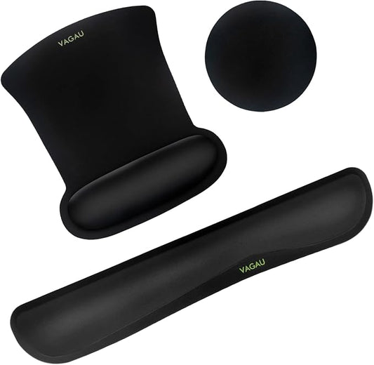VAGAU Premium Keyboard Wrist Rest and Mouse Pad Wrist Support, Ergonomic Memory by VAGAU