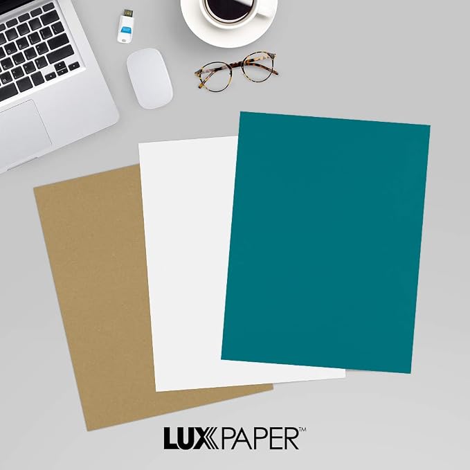 LUXPaper 8.5" x 11" Paper | Letter Size | Teal | 80lb. Text | 500 Qty - Image 9
