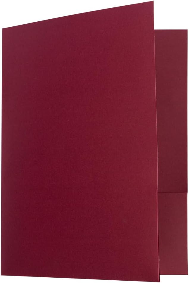 JAM PAPER Two Pocket Textured Linen Presentation Folders - Image 4