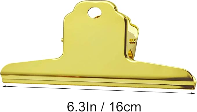 6.3 Inch Large Clips, 5 Pack Stainless Steel File Money Binder Clips, Metal - Image 2