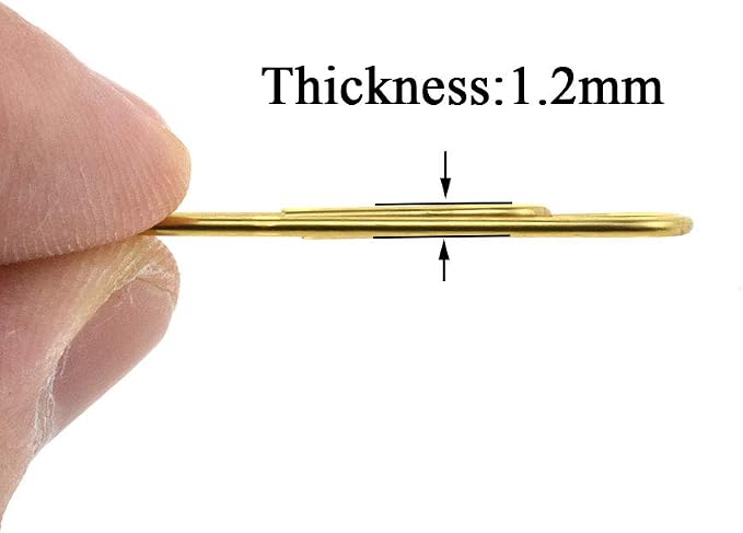 HAHIYO Paper Clips 1.3" Length Gold Paperclips Vinyl Coated Prevent Scratching - Image 3