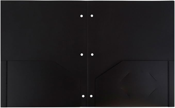 JAM PAPER Heavy Duty Plastic 3 Hole Punch Pocket Folders - Image 6
