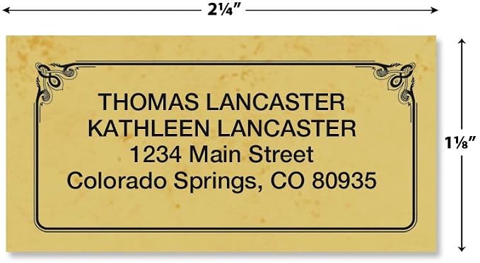 Antique Personalized Return Address Labels- Set of 144, Large Self-Adhesive - Image 2
