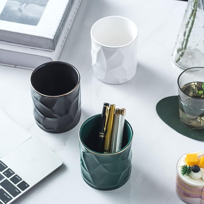 Ceramic Irregular Round Pen Holder - Image 4