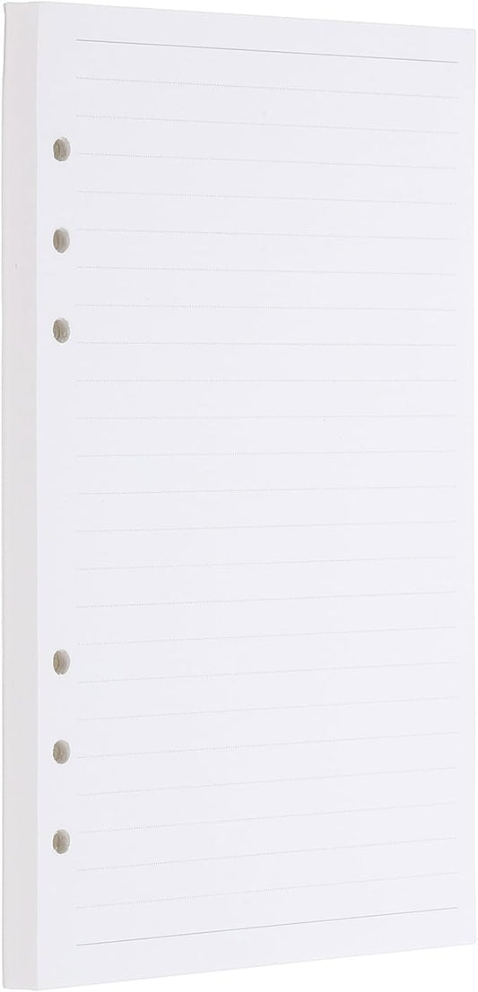 PATIKIL A5 Ruled Refills Inserts 6-Ring Binder Loose Leaf Planner Filler Paper Planner Inserts, 80 Sheets/160 Pages, Lined, White-DeskLoop Office