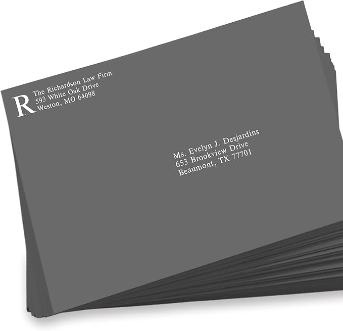 LUXPaper 9 x 12 Open End Envelopes | Peel & Press | Smoke Gray | 80lb. Text | - Image 5