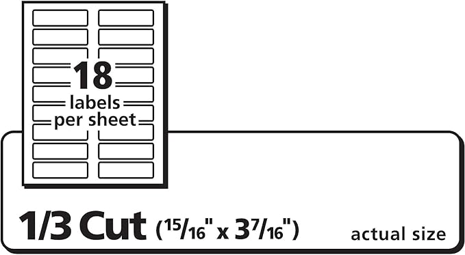 Avery TrueBlock Extra Large File Folder Labels, 15/16" x 3-7/16", 450 Printable - Image 3