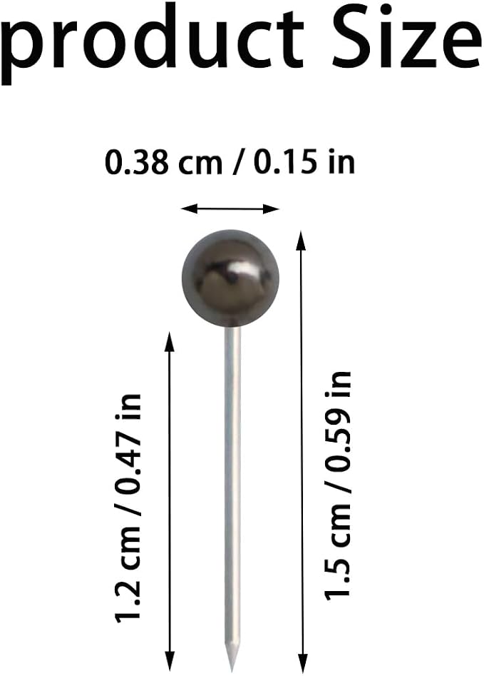 200 Pieces Map Push Pins, Small Round Head Marking Pins, Round Head Push Pin - Image 3