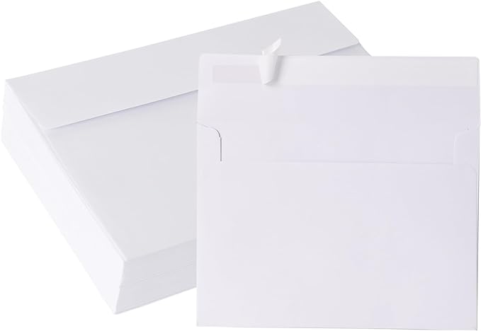Janvale 5x7 Envelopes 50 Pack, A7 White Envelopes by Janvale